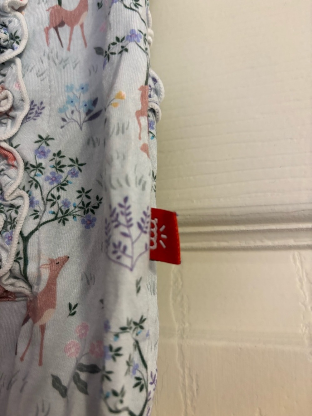 Magnetic Me Light Blue Deer Print Footed Pajamas - Picture 4 of 6